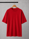 EVERYCLOTHING Signature Red Oversized T-Shirt
