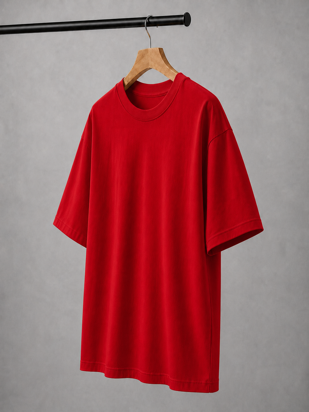 EVERYCLOTHING Signature Red Oversized T-Shirt