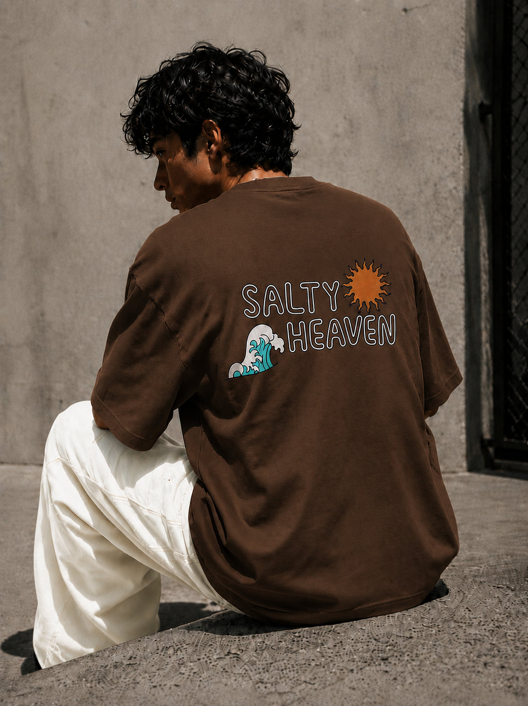 Salty Heaven Embroidered Oversized T-Shirt