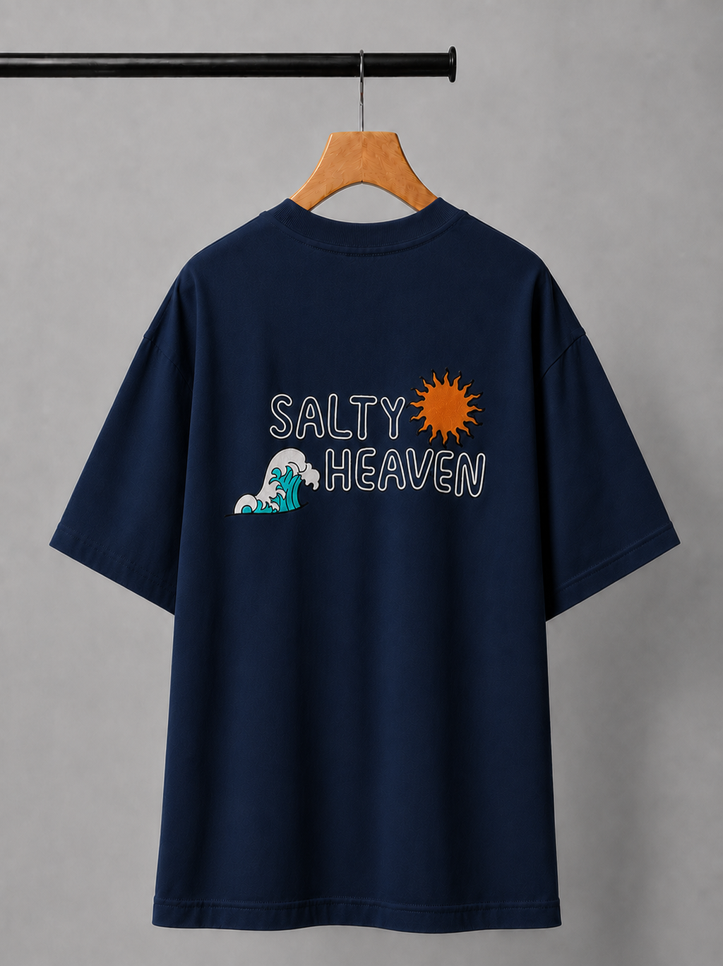 Salty Heaven Embroidered Oversized T-Shirt