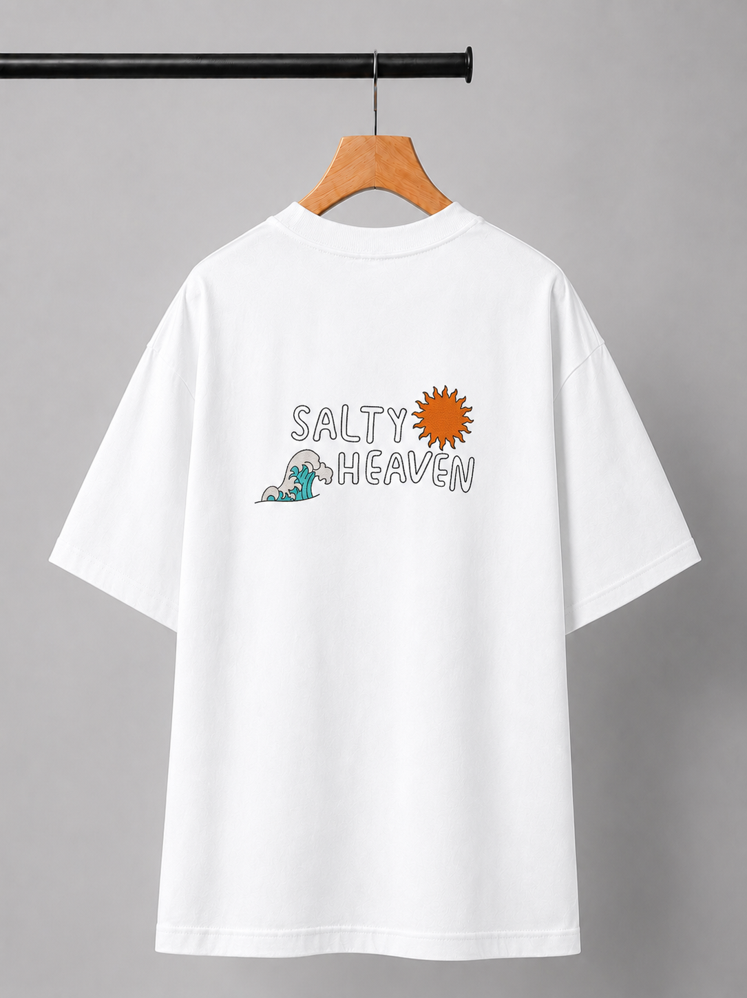 Salty Heaven Embroidered Oversized T-Shirt