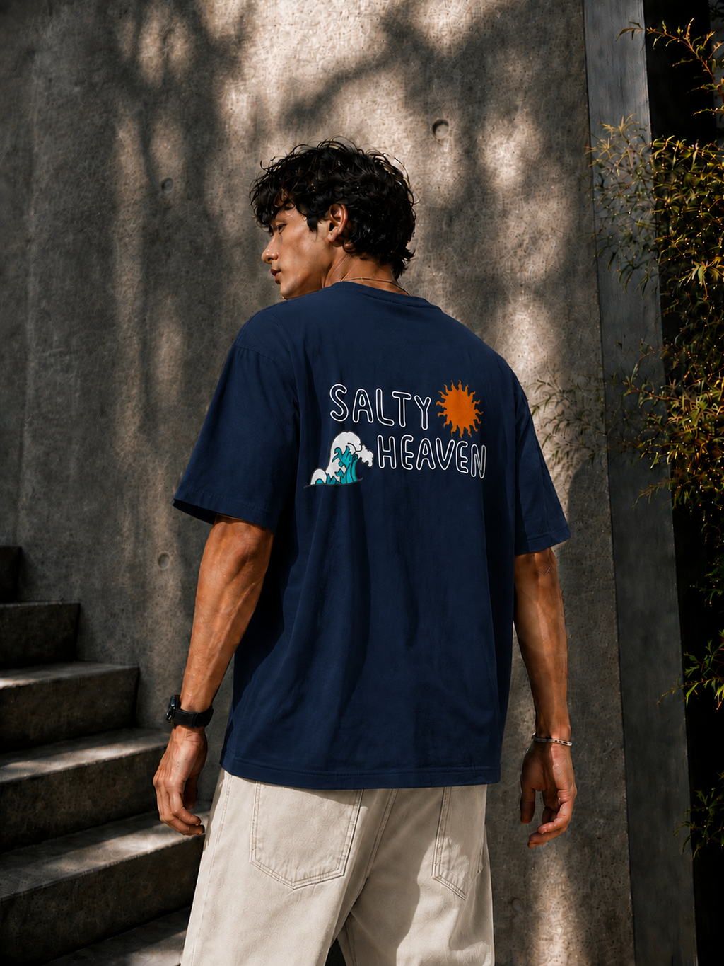 Salty Heaven Embroidered Oversized T-Shirt