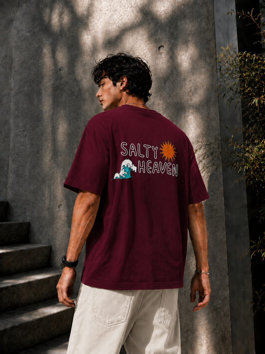 Salty Heaven Embroidered Oversized T-Shirt