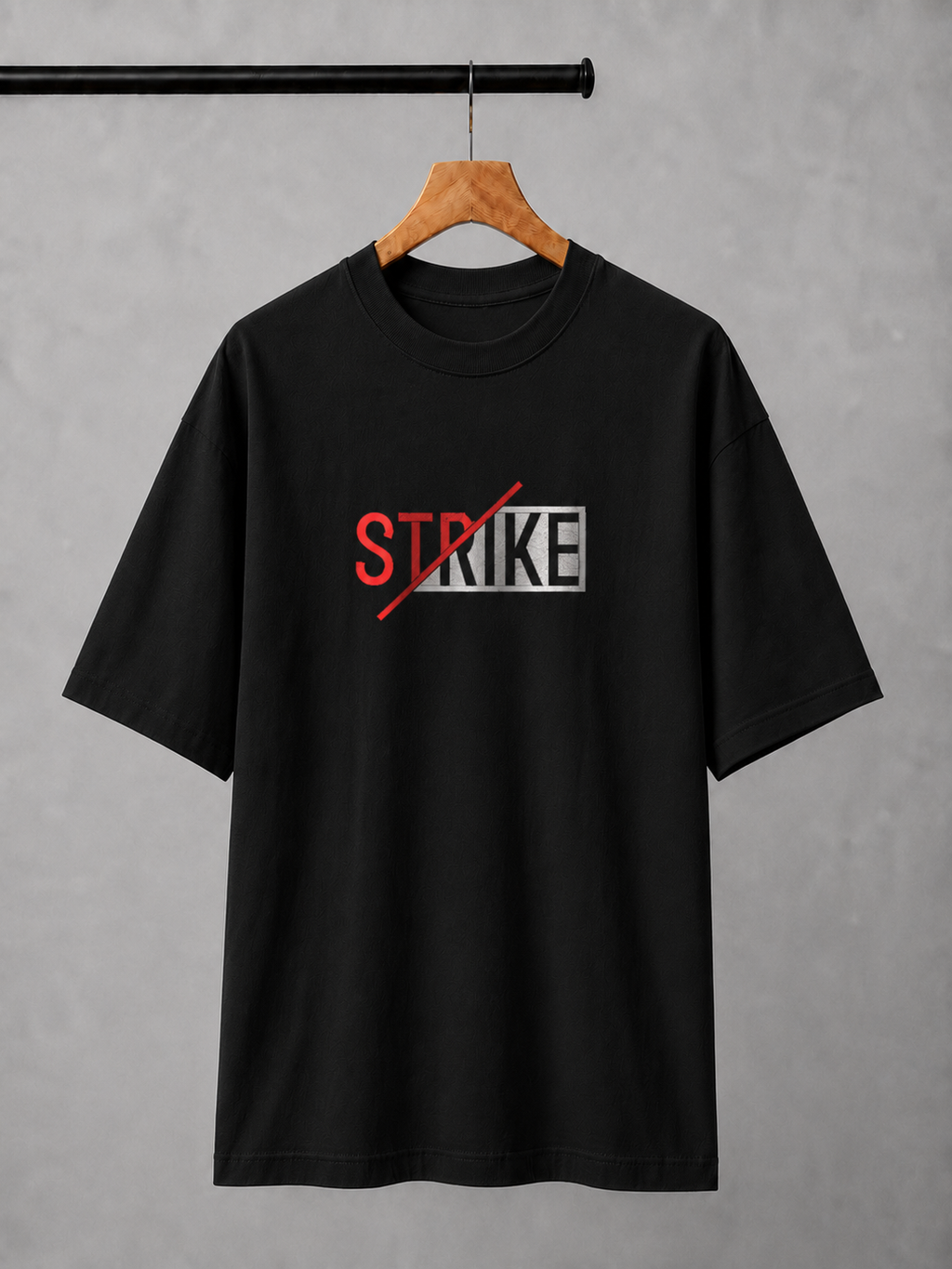 Strike Embroidered Oversized T-Shirt