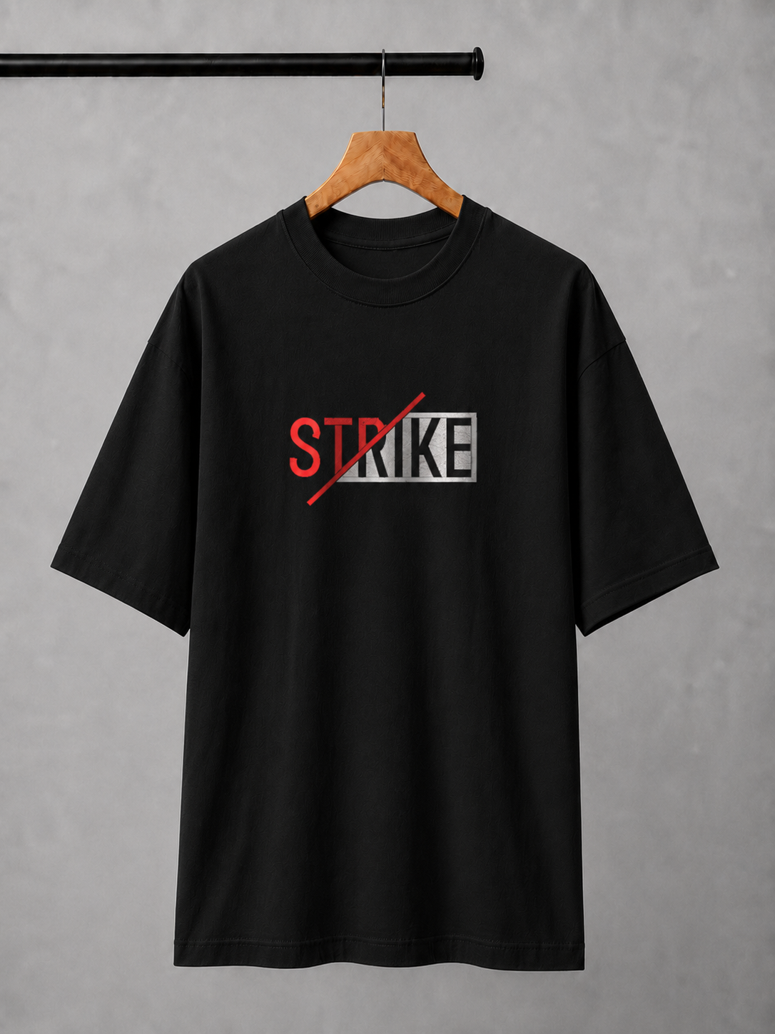 Strike Embroidered Oversized T-Shirt