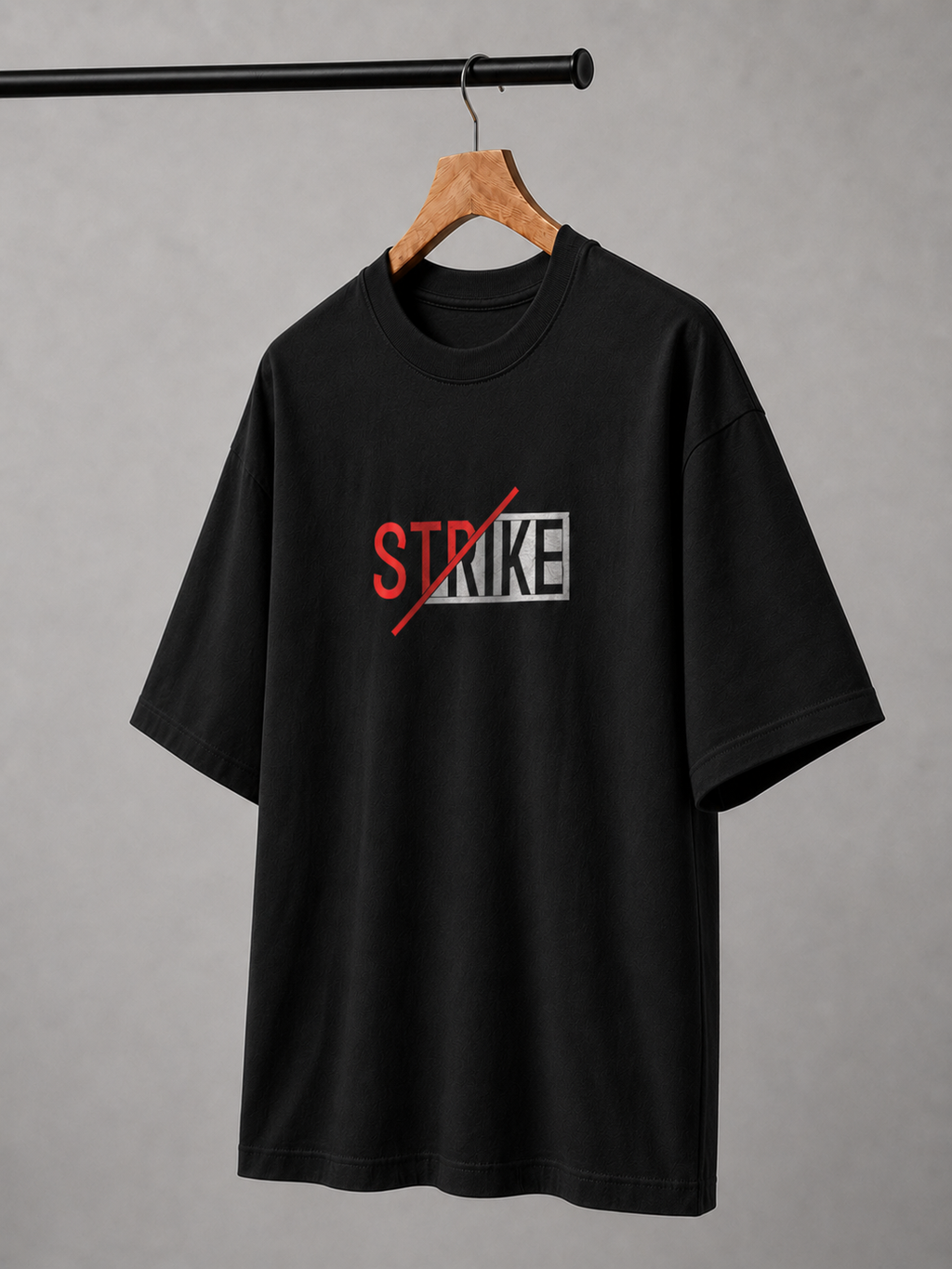 Strike Embroidered Oversized T-Shirt