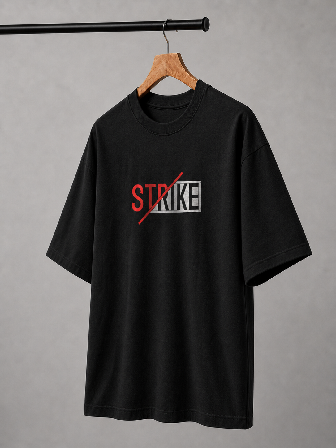 Strike Embroidered Oversized T-Shirt