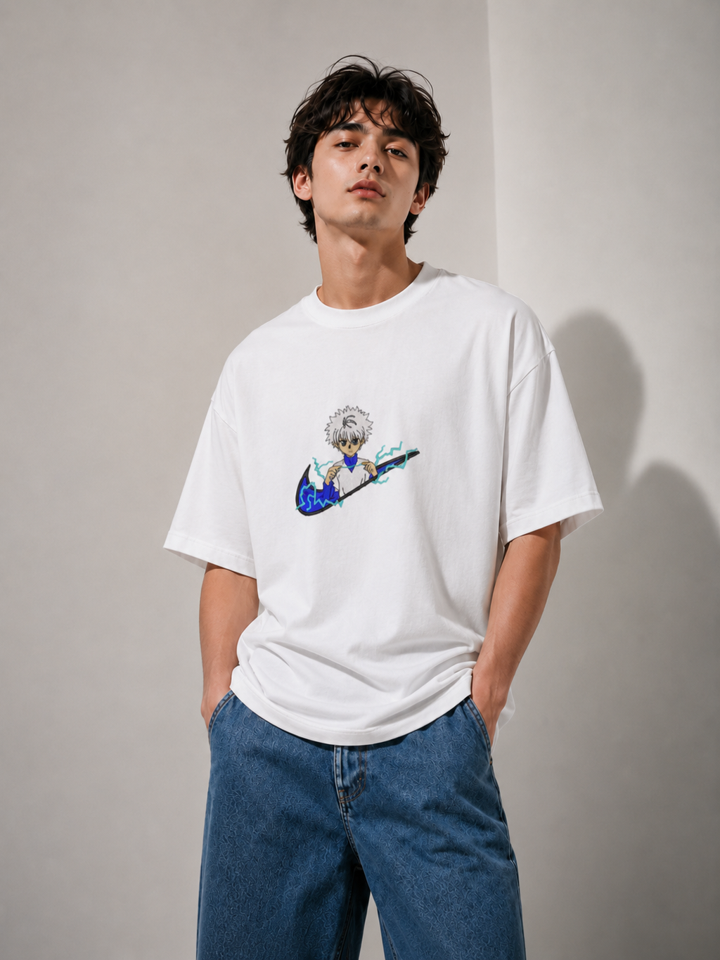 Volt Arc Embroidered Oversized T-Shirt