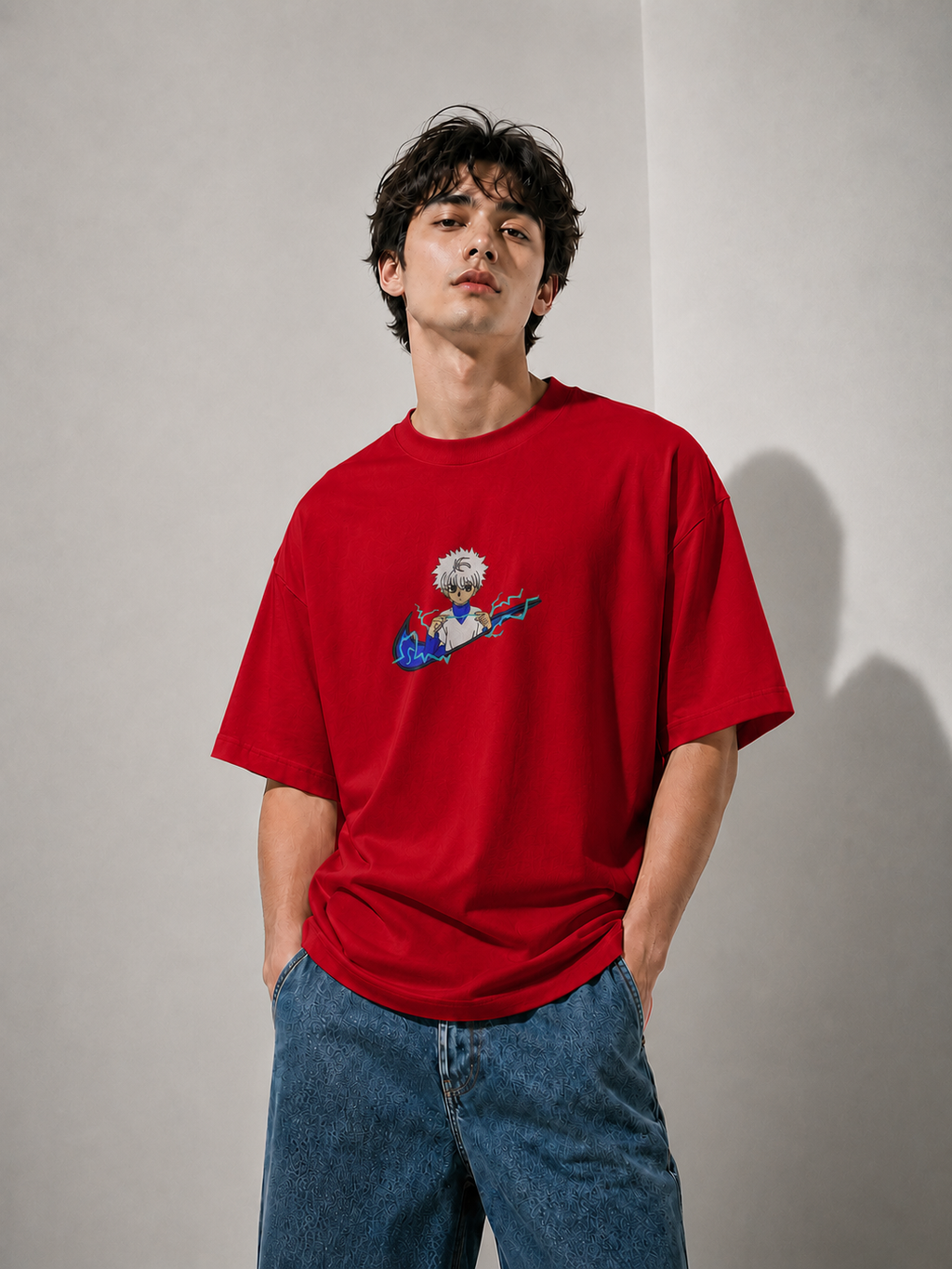 Volt Arc Embroidered Oversized T-Shirt