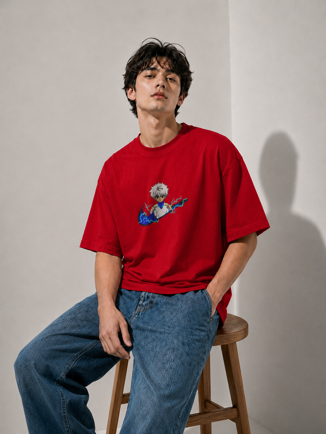 Volt Arc Embroidered Oversized T-Shirt