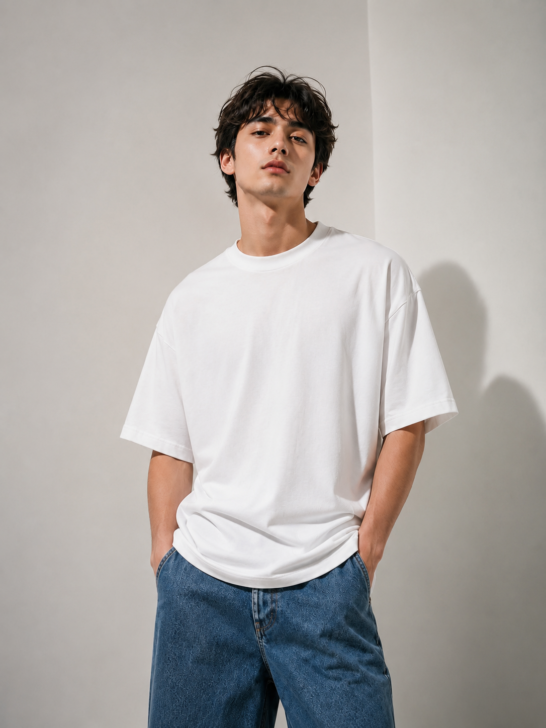 EVERYCLOTHING Signature White Oversized T-Shirt