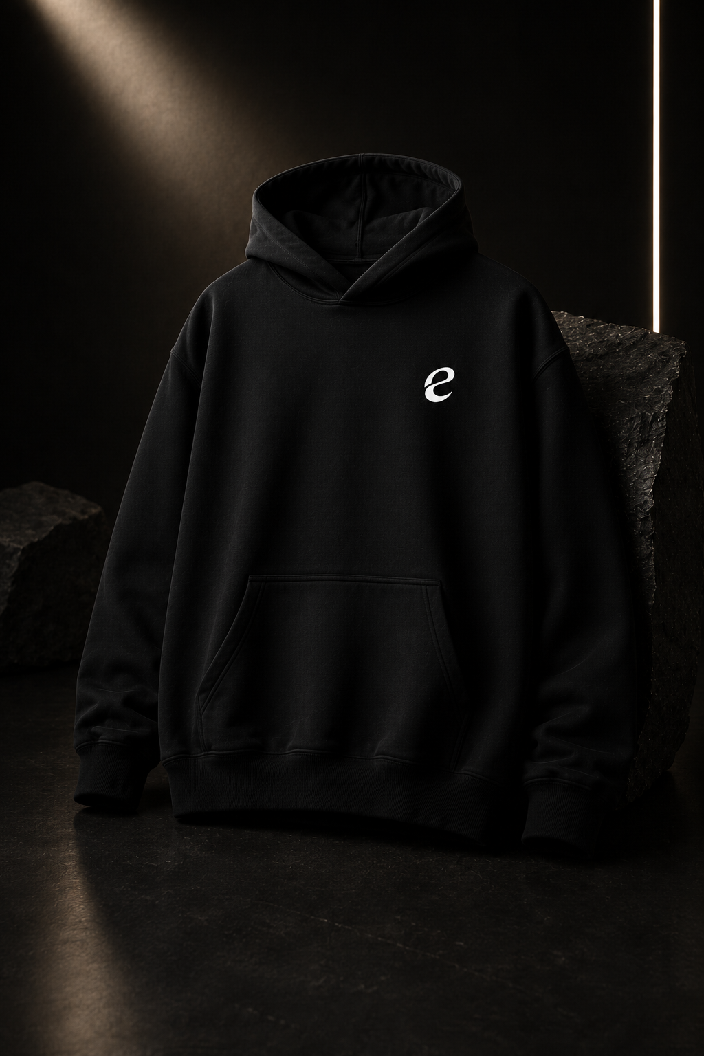 EVERYCLOTHING Signature Black Hoodie