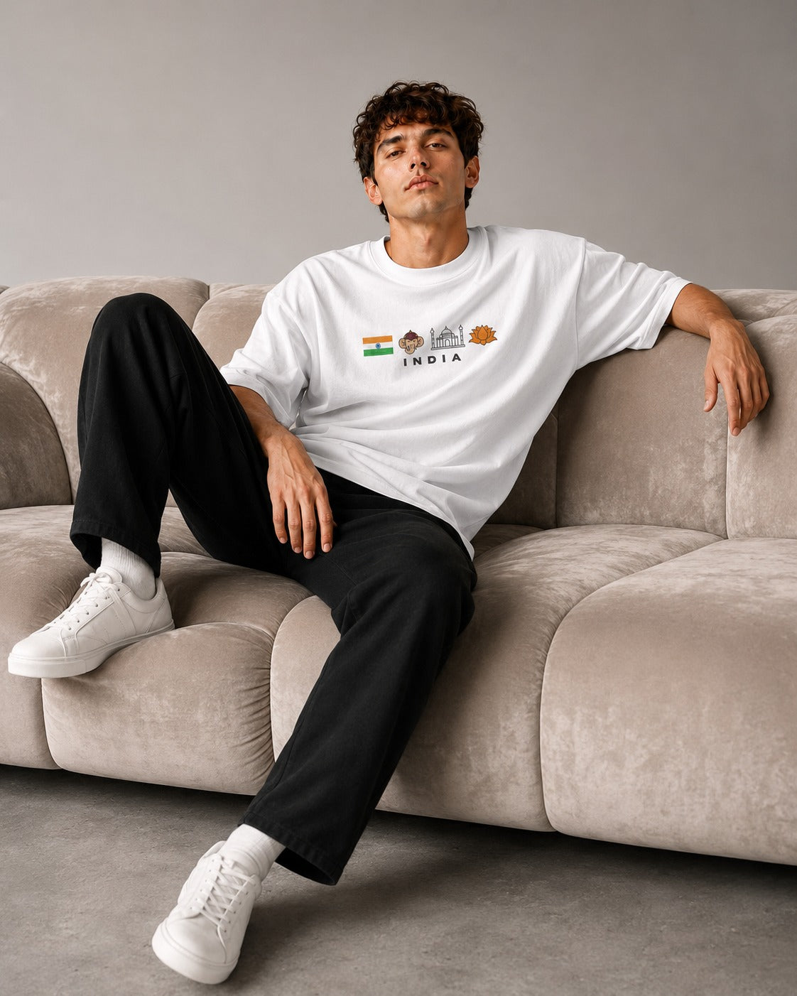 Independence Day Edition Embroidered Oversized T-Shirt